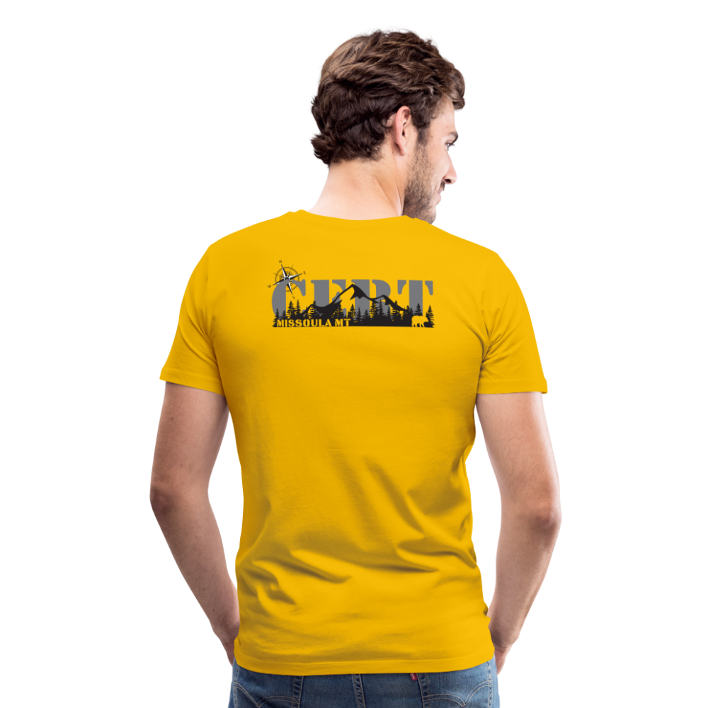 Missoula CERT Team Shirt Round Logo - sun yellow