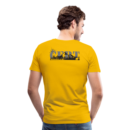 Missoula CERT Team Shirt Round Logo - sun yellow