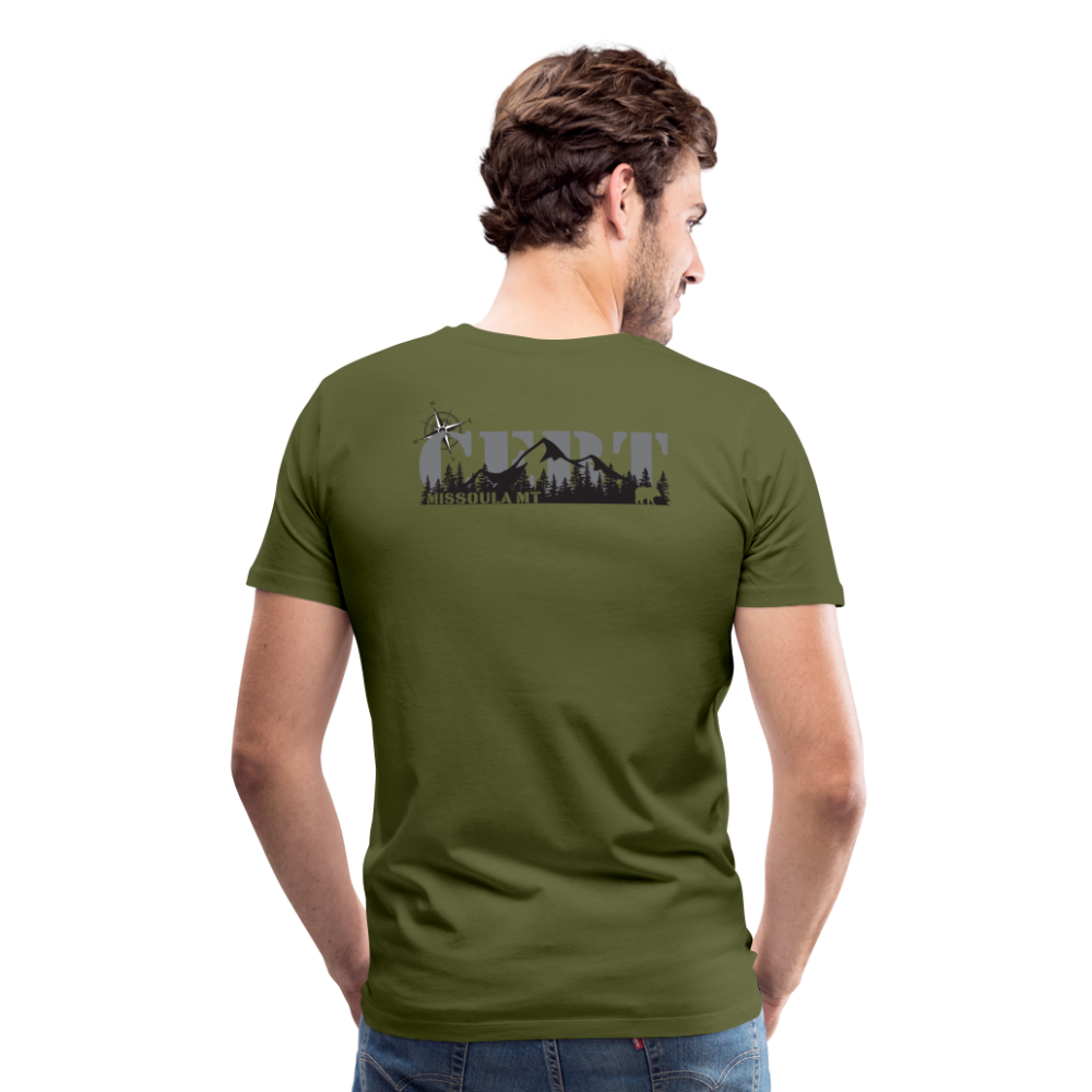 Missoula CERT Team Shirt Round Logo - olive green