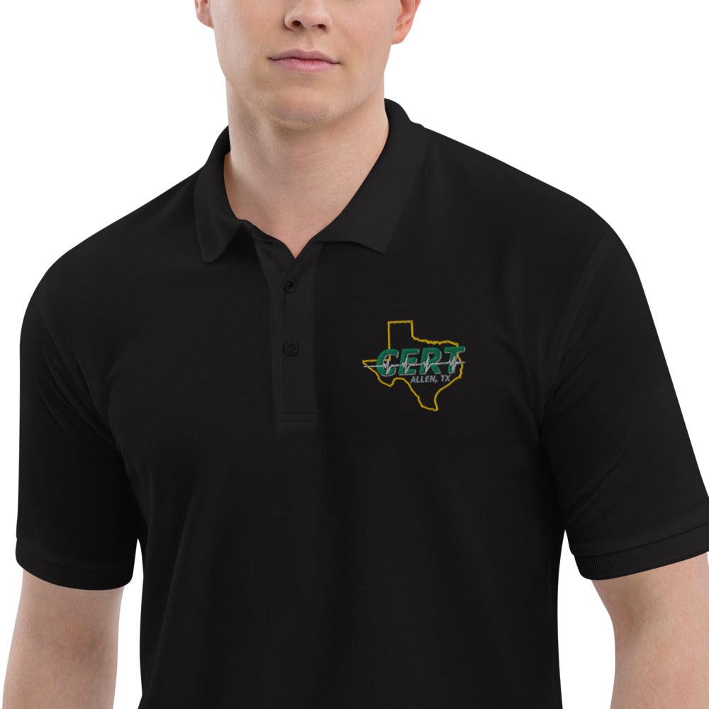 Embroidered Polo - Allen TX CERT Logo - First Class Responder