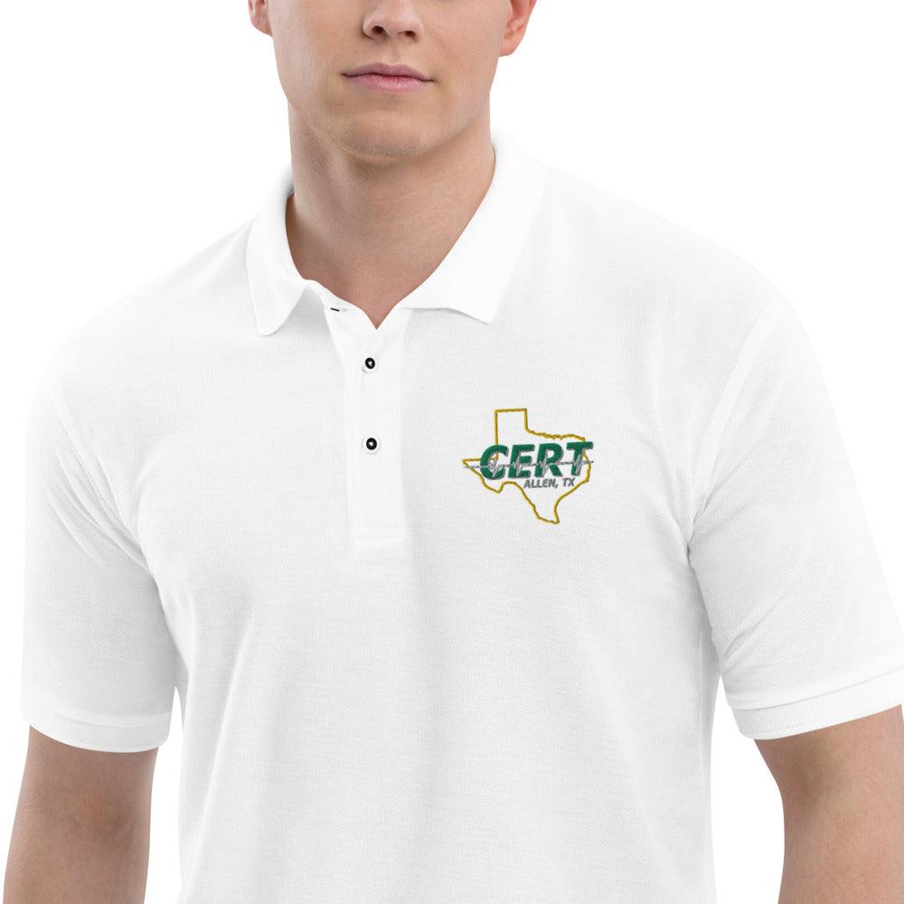 Embroidered Polo - Allen TX CERT Logo - First Class Responder