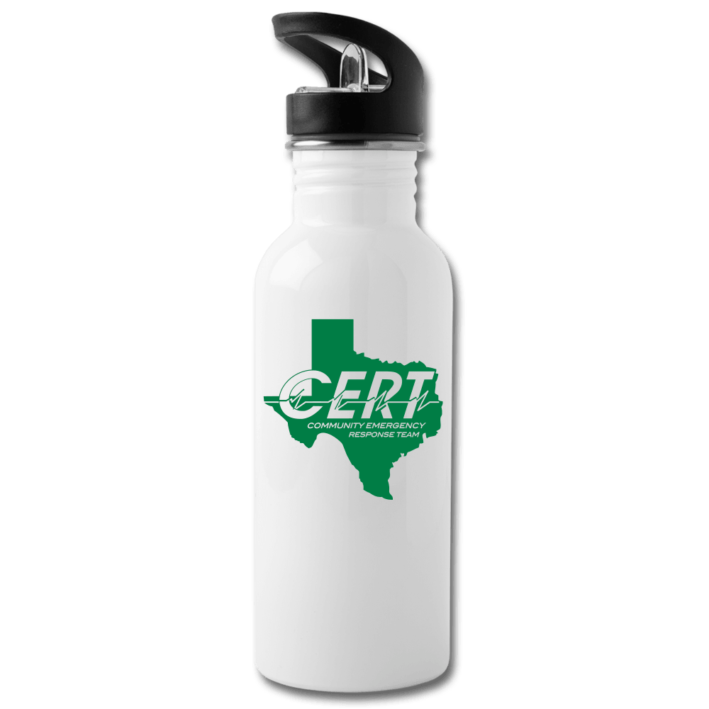Water Bottle - Allen CERT Logo - white