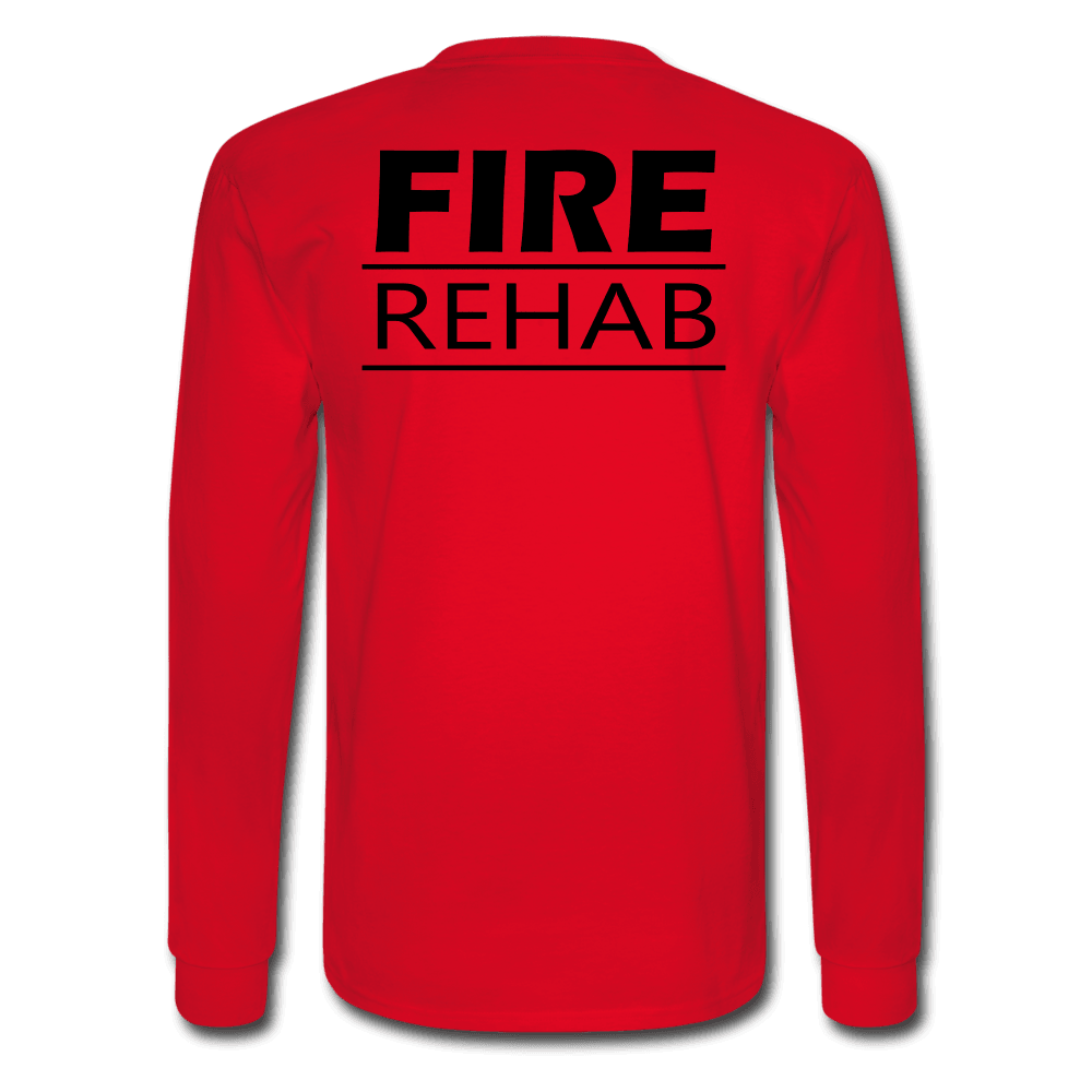 Fire Rehab Team Long Sleeve Shirt - red