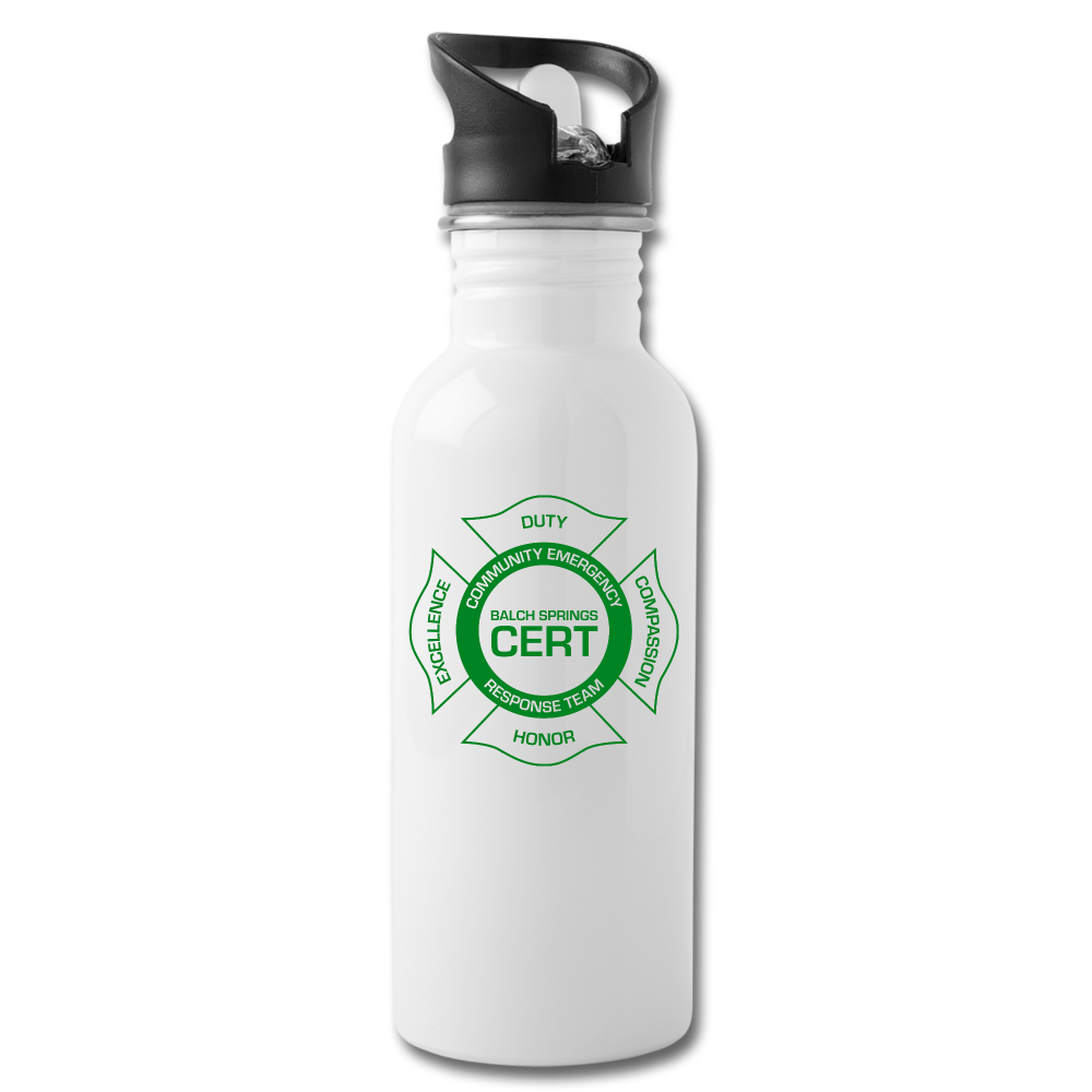 Balch Springs CERT Water Bottle - white