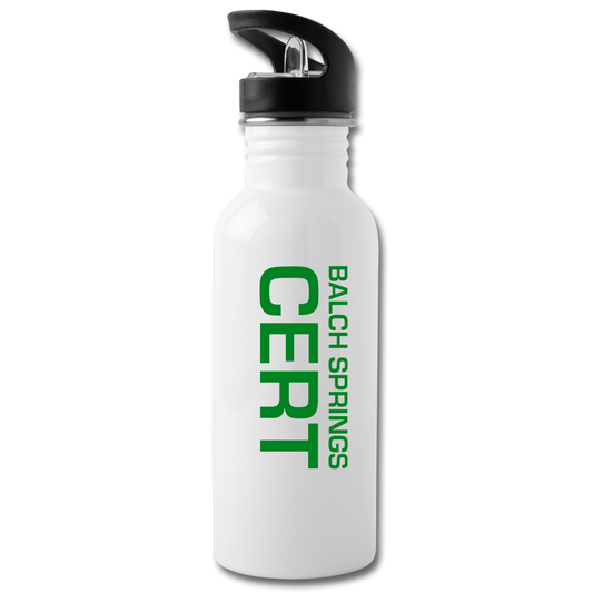 Balch Springs CERT Water Bottle - white