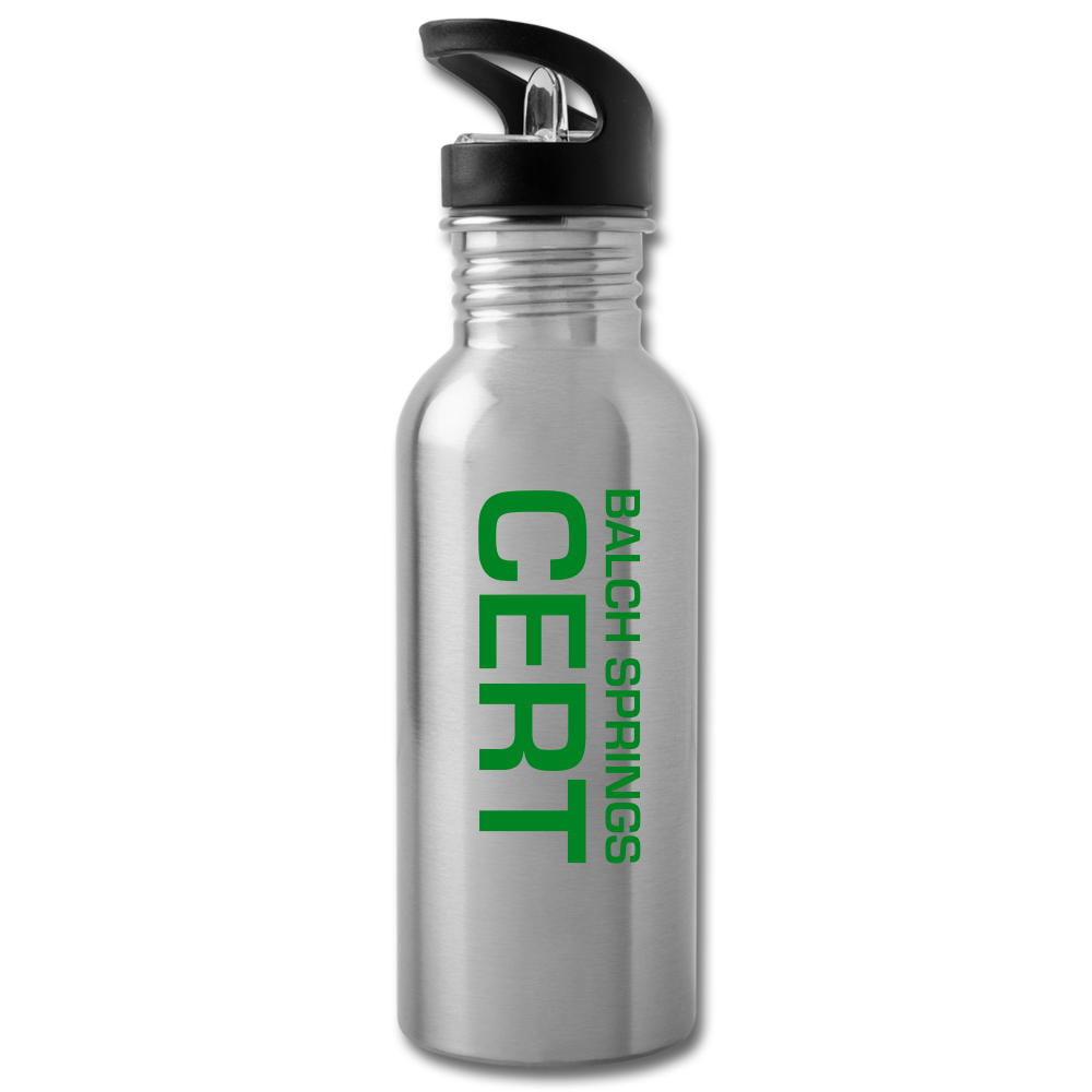 Balch Springs CERT Water Bottle - silver