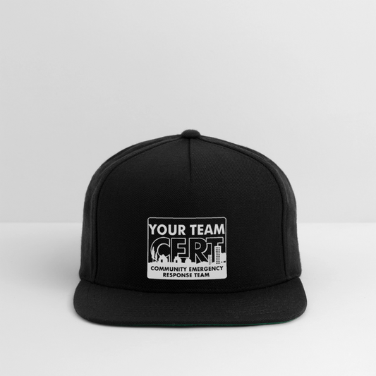 Custom Team FEMA CERT Logo Printed Hat - black