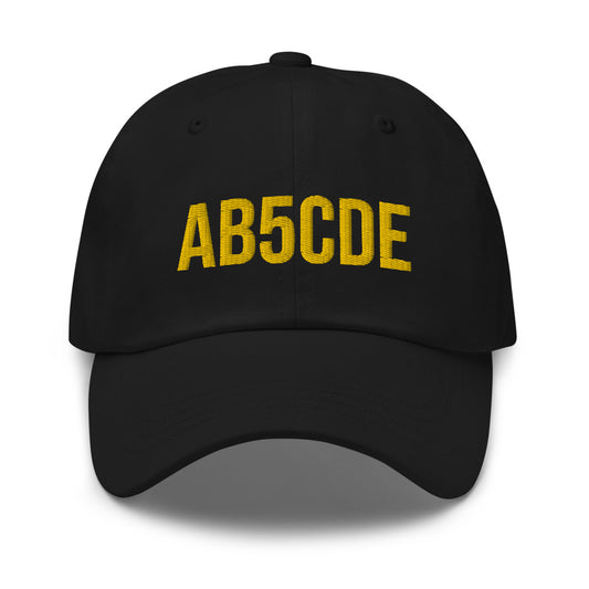 Custom Call Sign Hat - Black