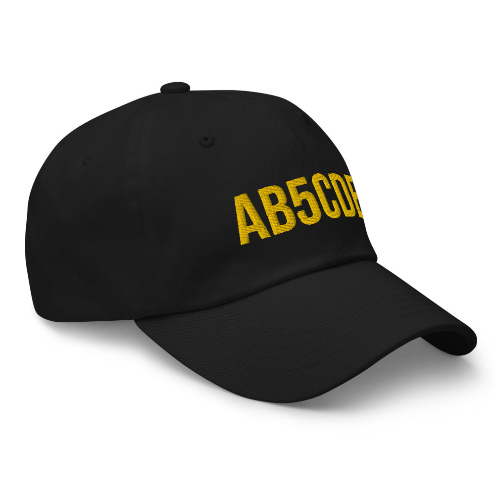 Custom Call Sign Hat - Black