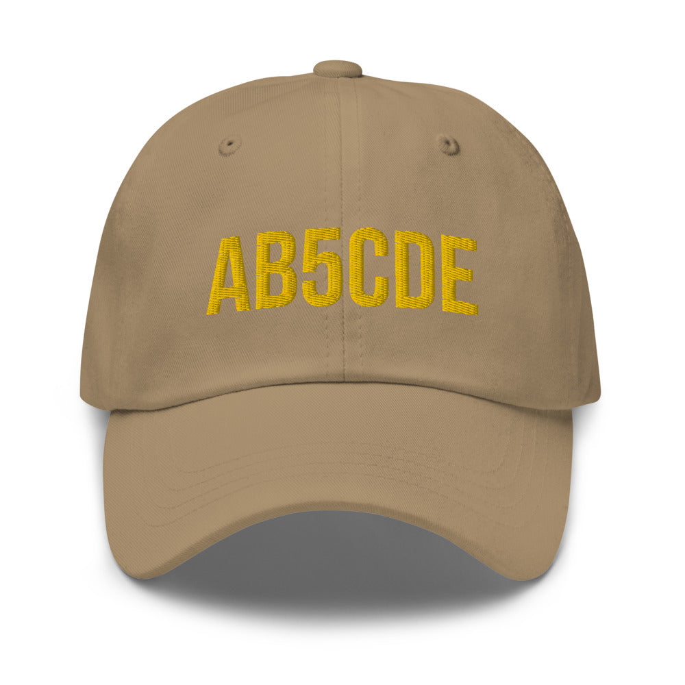 Custom Call Sign Hat - Khaki / Tan