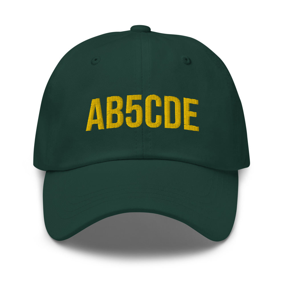 Custom Call Sign Hat - Dark Green