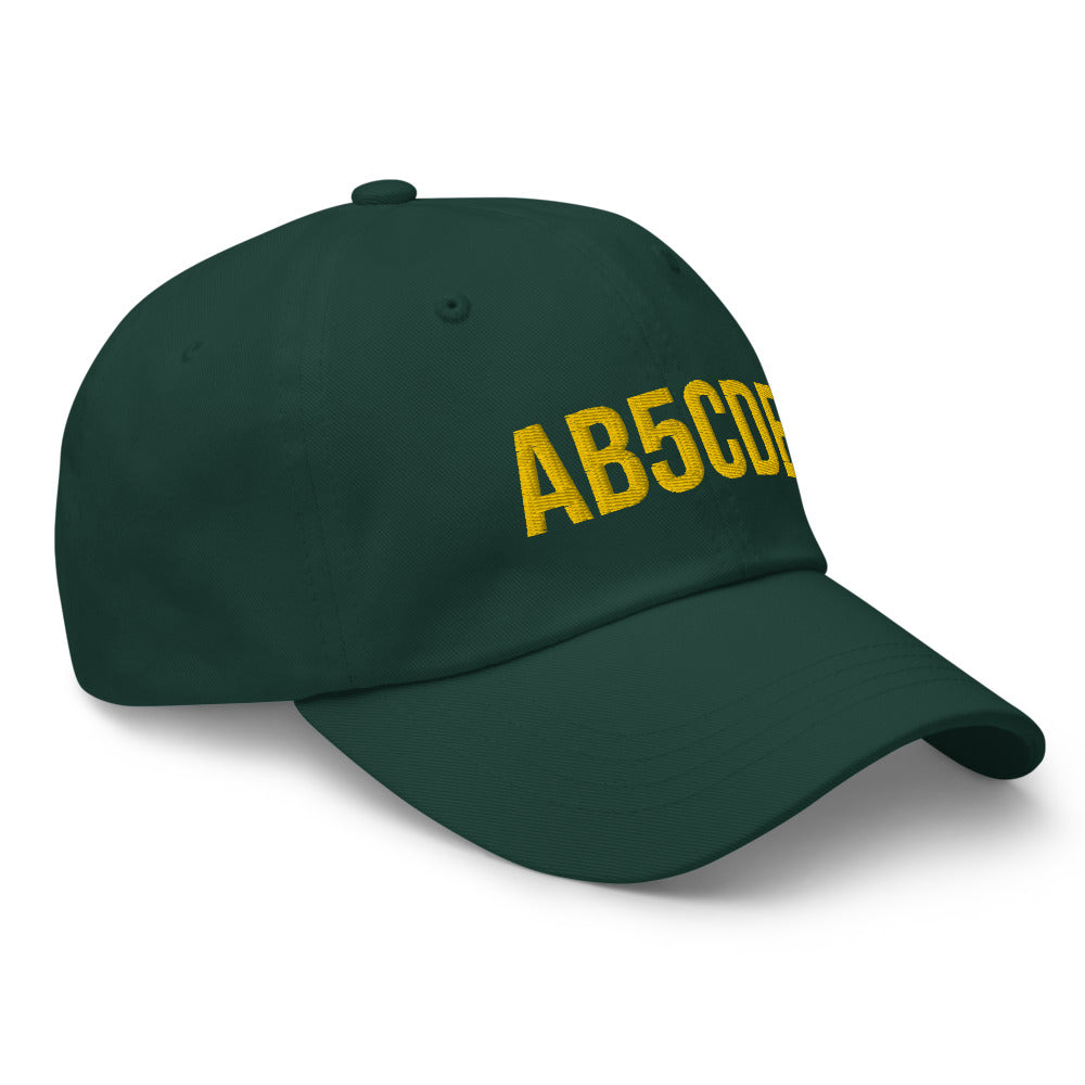 Custom Call Sign Hat - Dark Green