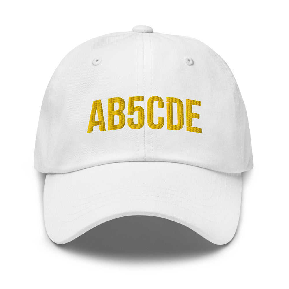 Custom Call Sign Hat - White