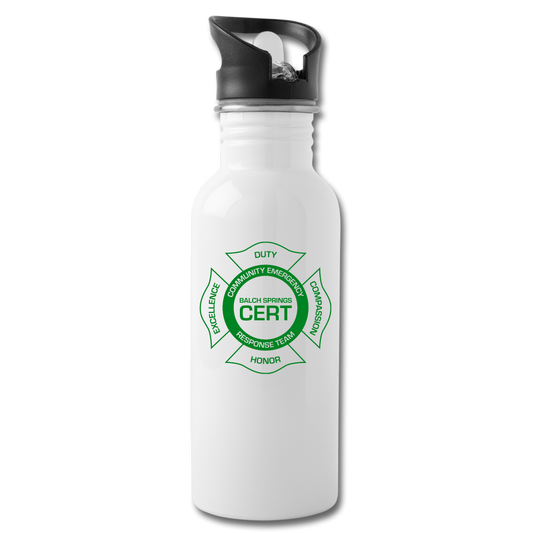 Balch Springs CERT Water Bottle - white